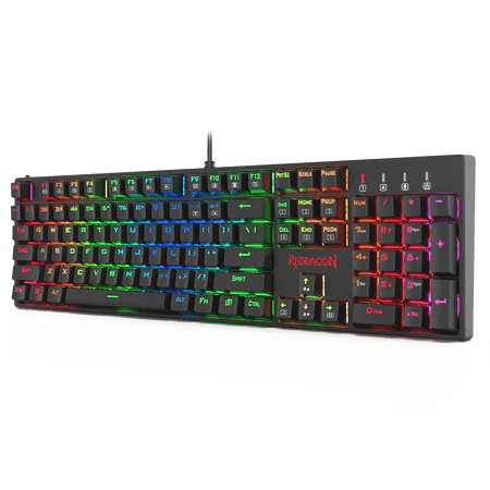 Redragon K582 Surara RGB LED Backlit Mechanical Gaming Keyboard with 104 Keys-Linear and Quiet-Red Switches Redragon K582 Surara RGB LED Backlit Mechanical Gaming Keyboard with 104 Keys-Linear and Quiet-Red Switches